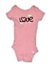 Gerber 100% Cotton Hearts Pink Short Sleeve Onesie Size 3-6 mo - photo 1