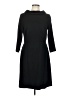 Talbots Solid Black Casual Dress Size 10 - photo 1