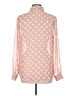 Timing 100% Polyester Polka Dots Pink Long Sleeve Blouse Size L - photo 2
