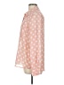 Timing 100% Polyester Polka Dots Pink Long Sleeve Blouse Size L - photo 5