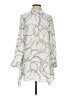 Chico's Graphic Gold Ivory Casual Dress Size Sm (0) - photo 1