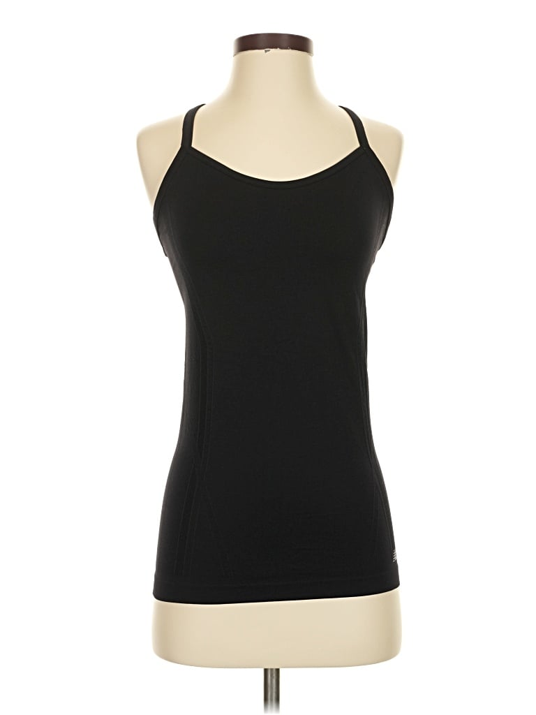 Pre-owned New Balance Tank Top Black Halter Neckline Tops
