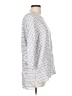 Keren Hart 100% Rayon Stripes Silver 3/4 Sleeve Blouse Size L - photo 4
