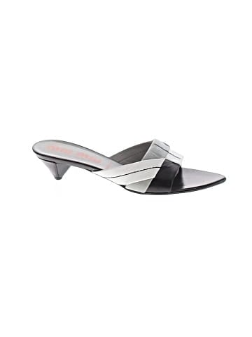 Miu Miu Vintage Leather Kitten Heel Sandals (view 1)