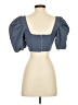 Missguided Blue Short Sleeve Top Size 4 - photo 2
