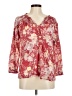 Paige Floral Red 3/4 Sleeve Blouse Size M - photo 1