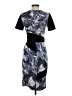 Prabal Gurung Graphic Blue Casual Dress Size 2 - photo 2