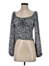 Sienna Sky 100% Polyester Silver Long Sleeve Top Size S - photo 1