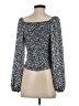 Sienna Sky 100% Polyester Silver Long Sleeve Top Size S - photo 2