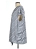Max Studio Stripes Silver Blue Short Sleeve Blouse Size L (estimated) - photo 5