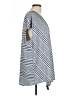Max Studio Stripes Silver Blue Short Sleeve Blouse Size L (estimated) - photo 4