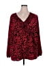 Lane Bryant Red Long Sleeve Blouse Size 24 - photo 1