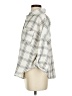 Blu Pepper 100% Cotton Plaid Ivory 3/4 Sleeve Button-Down Shirt Size S - photo 5