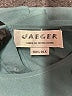 Jaeger 100% Silk Teal Long Sleeve Silk Top Size 0 - photo 7