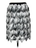 Ann Taylor Chevron-herringbone Silver Casual Skirt Size 2 - photo 1