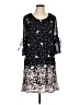 LINE 100% Polyester Stars Black Blue Casual Dress Size M (petite) - photo 1