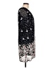 LINE 100% Polyester Stars Black Blue Casual Dress Size M (petite) - photo 4