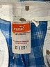 Puma 100% Cotton Plaid Blue Ivory Casual Pants Size 6 - photo 7