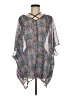 Love Tree 100% Polyester Blue 3/4 Sleeve Blouse Size M - photo 1