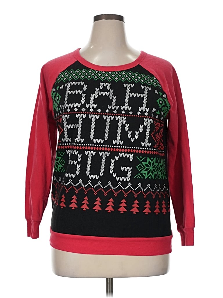 Pre-owned Holiday Time Pullover Sweater In Red