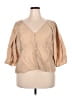 Torrid Tan 3/4 Sleeve Blouse Size 2X Plus (2) - photo 1