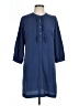Buttons 100% Polyester Blue Casual Dress Size L - photo 1