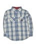 Tutto Piccolo Argyle Blue Long Sleeve Button-Down Shirt Size 4 - photo 1