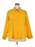 Assorted Brands Solid Yellow 3/4 Sleeve Button-Down Shirt Size 2X - photo 1