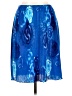 Fashion Bug 100% Polyester Print Blue Formal Skirt Size L (petite) - photo 2