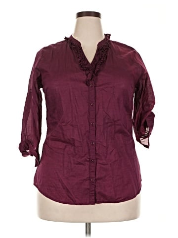 Merona 3/4 Sleeve Button-Down Shirt (view 1)