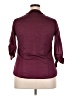 Merona Burgundy 3/4 Sleeve Button-Down Shirt Size XXL - photo 2
