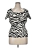 Sunny Taylor 100% Polyester Silver Short Sleeve Top Size XL - photo 1
