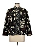Investments 100% Cotton Print Black Jacket Size M - photo 1