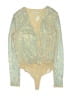 Lush 100% Polyester Gold Bodysuit Size S - photo 1