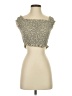 Salty Lemon Tan Sleeveless Blouse Size S - photo 1