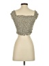 Salty Lemon Tan Sleeveless Blouse Size S - photo 2