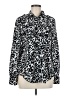 Cynthia Rowley 100% Polyester Animal Print Silver Long Sleeve Blouse Size M - photo 1