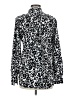 Cynthia Rowley 100% Polyester Animal Print Silver Long Sleeve Blouse Size M - photo 2