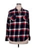 Merona 100% Cotton Plaid Red Long Sleeve Button-Down Shirt Size XXL - photo 1