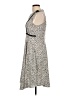 H&M 100% Polyester Animal Print Ivory Casual Dress Size 10 - photo 5