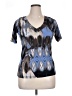 Karen Kane 100% Nylon Blue Short Sleeve Top Size 1X - photo 1