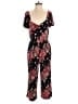 24/7 Maurices Floral Black Jumpsuit Size S - photo 1
