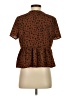 Shein Brown Short Sleeve Blouse Size 4 - photo 2