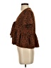 Shein Brown Short Sleeve Blouse Size 4 - photo 5