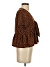 Shein Brown Short Sleeve Blouse Size 4 - photo 4