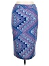 Renee C. Print Blue Casual Skirt Size L - photo 1