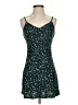Unbranded 100% Rayon Stars Green Casual Dress Size XXS (estimated) - photo 1