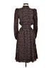 Eggie 100% Polyester Print Black Casual Dress Size S - photo 1