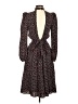 Eggie 100% Polyester Print Black Casual Dress Size S - photo 2