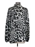 MICHAEL Michael Kors 100% Polyester Animal Print Silver Long Sleeve Blouse Size S - photo 2